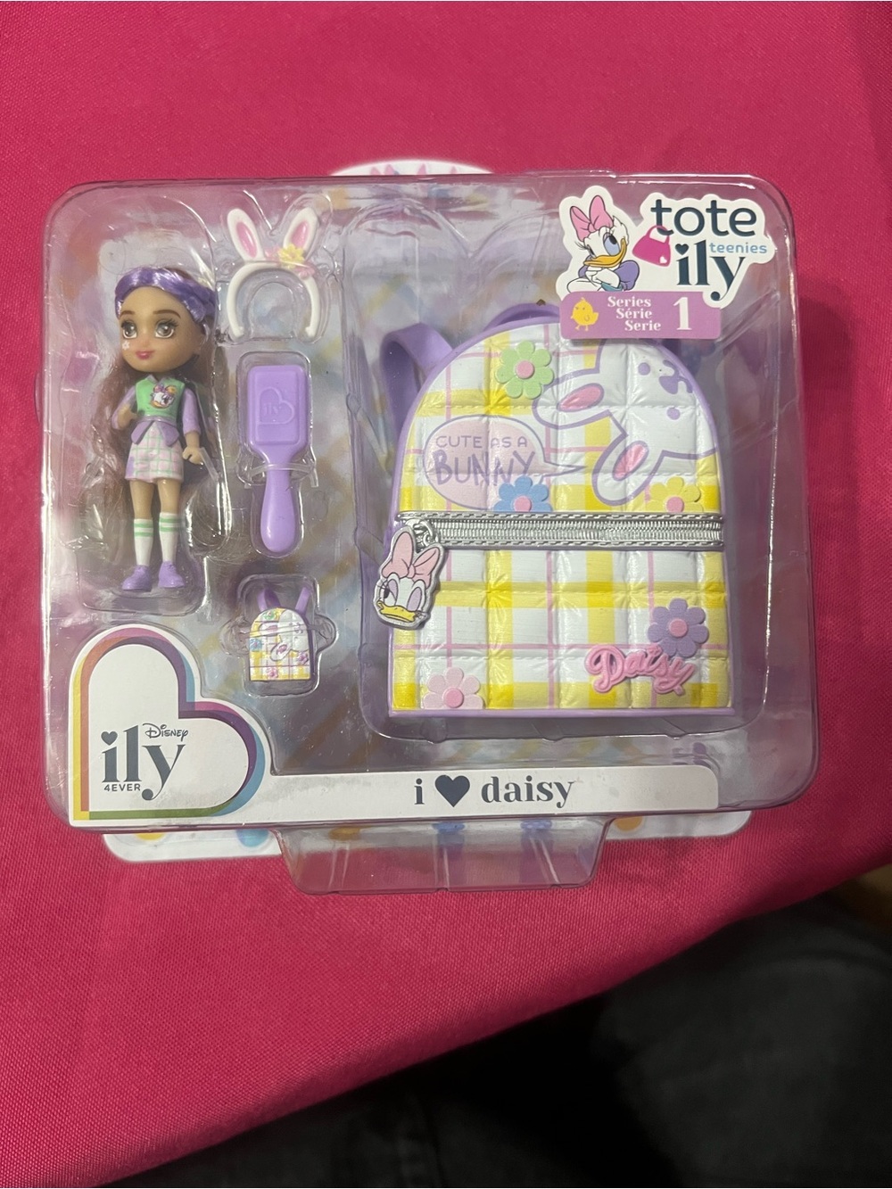 Disney Tote-ally Teens Mini Doll Set - Purple, Pink, White , I Love Daisy